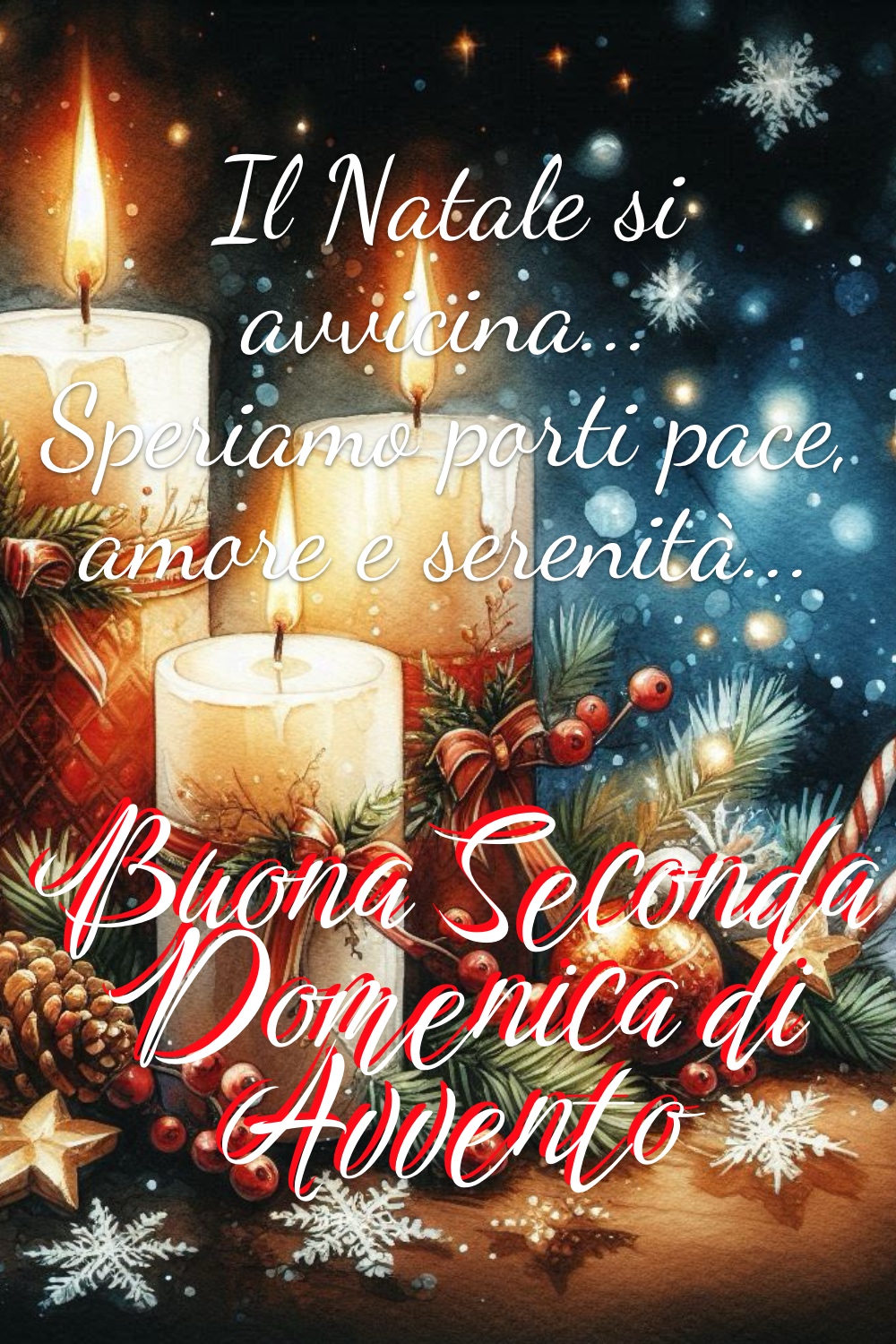 Il Natale si avvicina... Speriamo porti pace, amore e serenità... Buona Seconda Domenica di Avvento